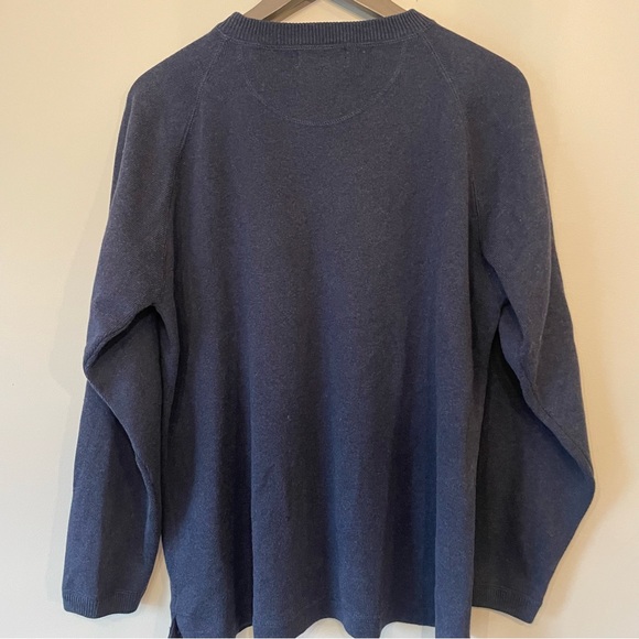 Men’s Eddie Bauer 100% Cotton Blue Sweater - size Large - Picture 2 of 4